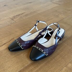 Elegant Women's Quilted Slingback Shoes